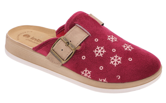 Damenpantoffeln warme Hausschuhe Schneebälle