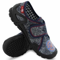 Kinder Hausschuhe Textilschuhe mit Klettverschluss