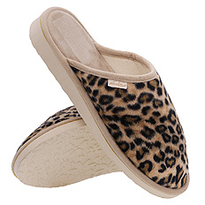 Damen Pantoffeln Hausschuhe Leopardenmuster