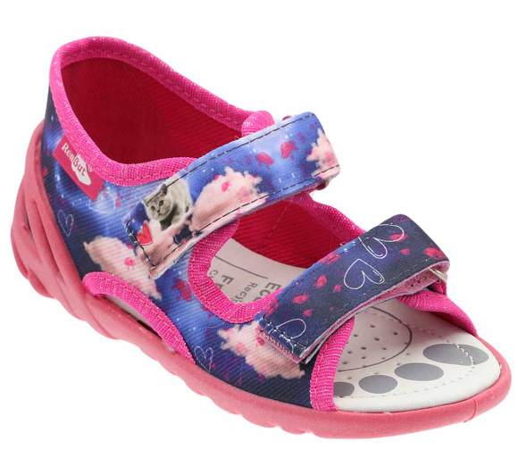 Kinder Textil Hausschuhe, Klettsandalen