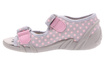 Kinder Textil Hausschuhe Sandalen mit Klettverschluss