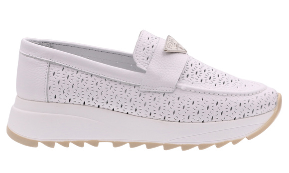 Damenschuhe durchbrochene Mokassins