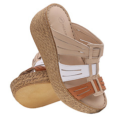 Hohe Damen-Flip-Flops mit Keilabsatz