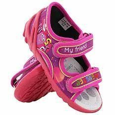 Kinder Textil Hausschuhe, Klettsandalen