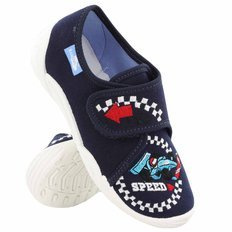 Kinder-Textilhausschuhe mit Klettverschluss