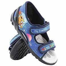 Kinder Textil Hausschuhe, Klettsandalen