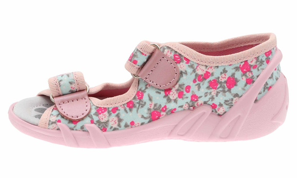 Kinder Textil Hausschuhe Sandalen mit Klettverschluss