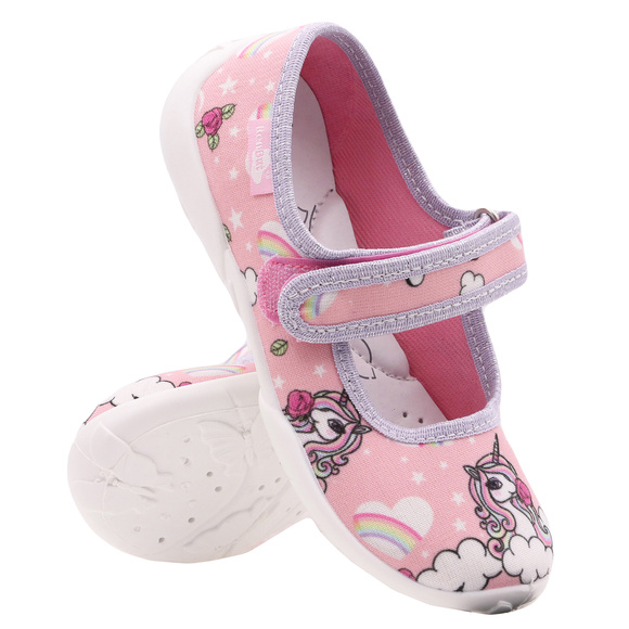 Kinder Hausschuhe Textilschuhe mit Klettverschluss