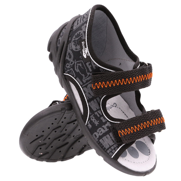 Kinder Textil Hausschuhe, Klettsandalen