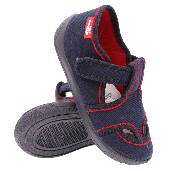 Kinder Hausschuhe Textilschuhe mit Klettverschluss