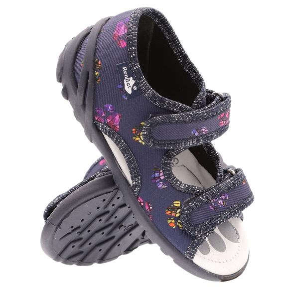 Kinder Textil Hausschuhe, Klettsandalen