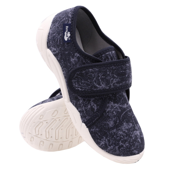 Kinder-Textilhausschuhe mit Klettverschluss