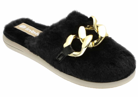 Damen Hausschuhe Hausschuhe Fell Kette