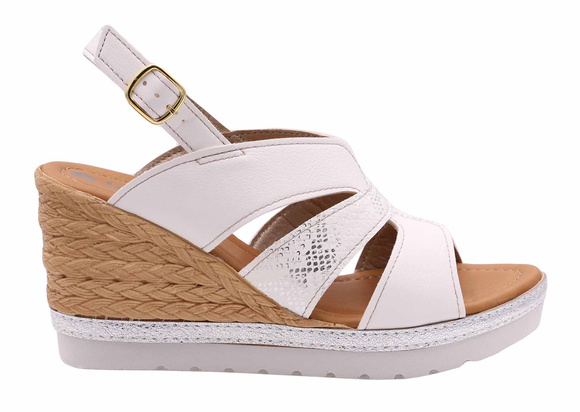 Damensandalen mit hohem Keilabsatz