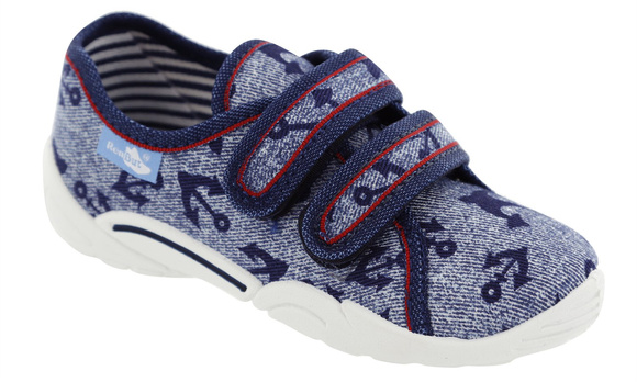 Kinder Hausschuhe Textilschuhe mit Klettverschluss