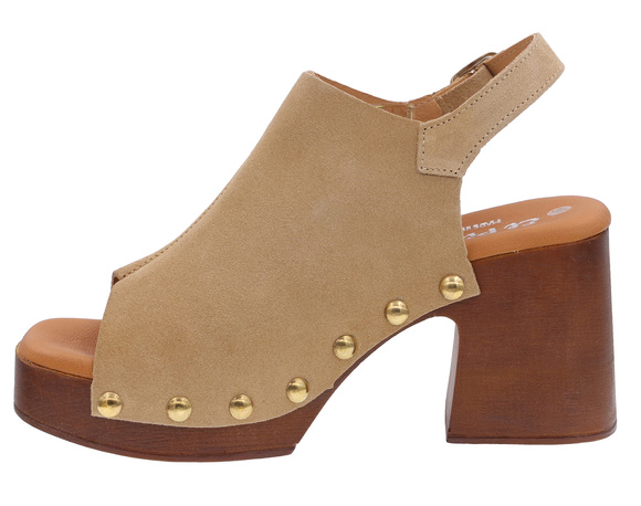 Damensandalen mit hohem Blockabsatz