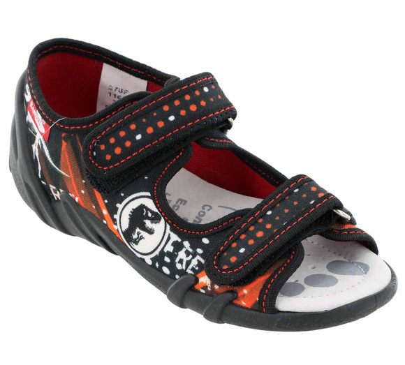 Kinder Textil Hausschuhe Sandalen mit Klettverschluss