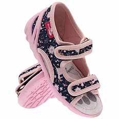 Kinder Textil Hausschuhe, Klettsandalen