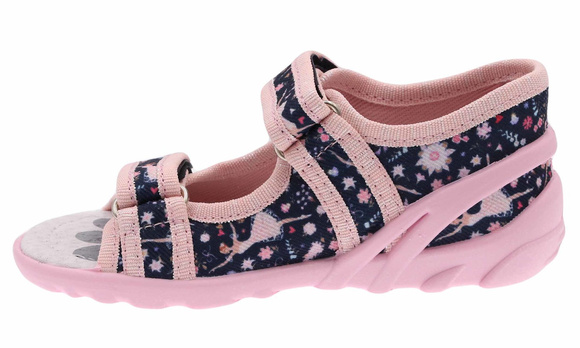 Kinder Textil Hausschuhe, Klettsandalen