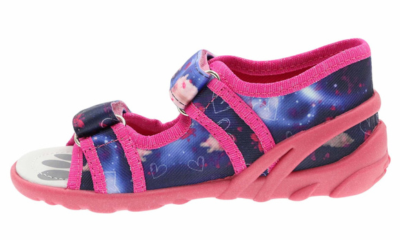 Kinder Textil Hausschuhe, Klettsandalen