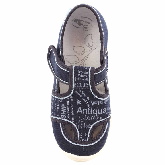 Kinder Hausschuhe Textilschuhe mit Klettverschluss