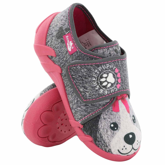 Kinder Hausschuhe Textilschuhe mit Klettverschluss