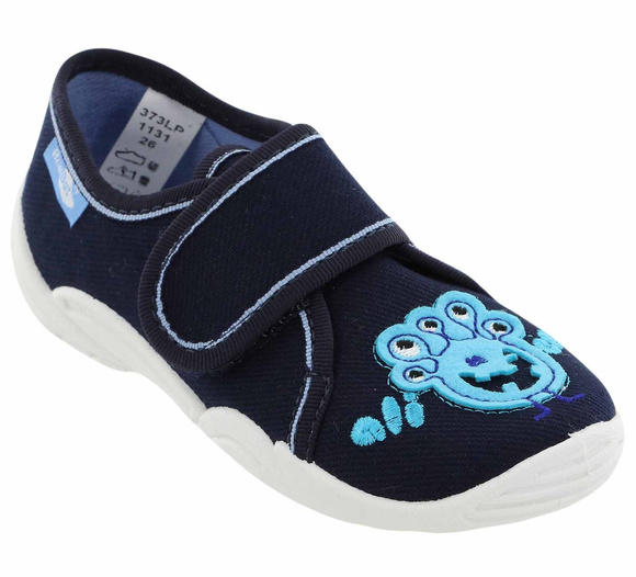 Kinder-Textilhausschuhe mit Klettverschluss