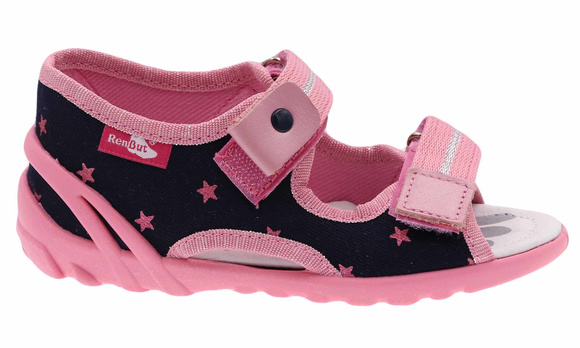 Kinder Textil Hausschuhe, Klettsandalen