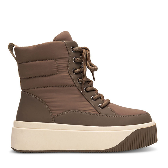 Damen Winterschneestiefel zum Schnüren mit Reißverschluss