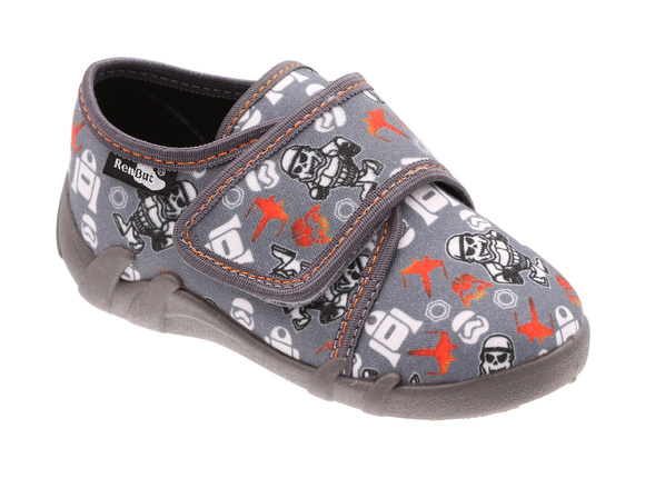 Kinder Hausschuhe Textilschuhe mit Klettverschluss