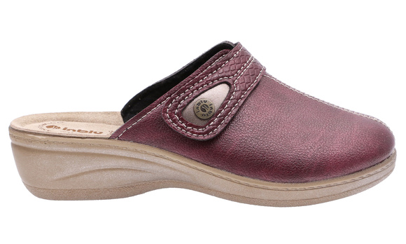 Damen Hausschuhe hoch Klett Hausschuhe