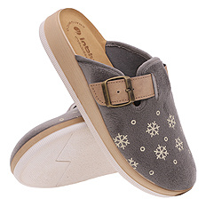 Damenpantoffeln warme Hausschuhe Schneebälle