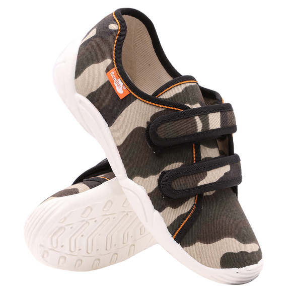 Kinder Hausschuhe Textilschuhe mit Klettverschluss