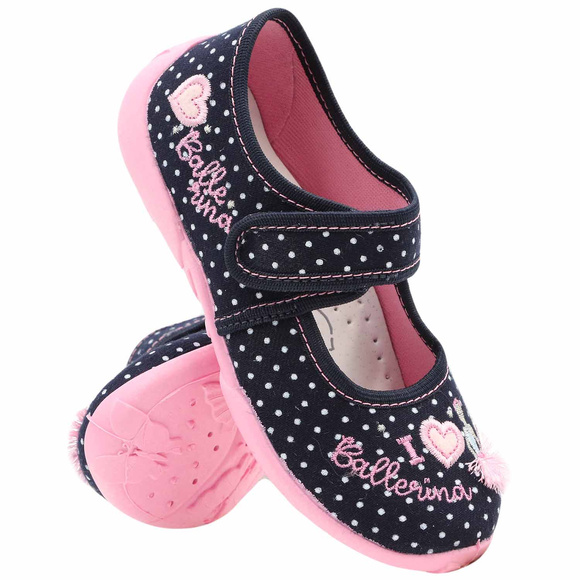 Kinder Hausschuhe Textilschuhe mit Klettverschluss